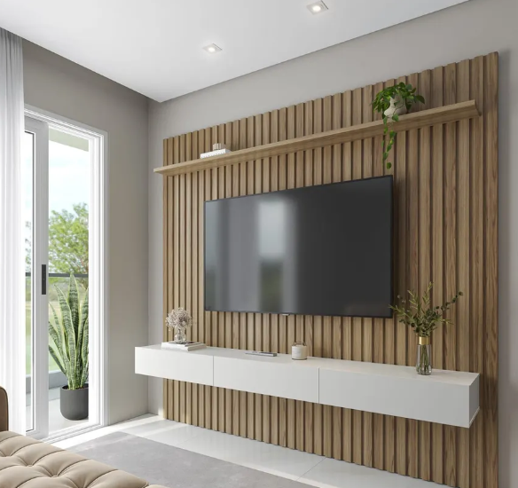Painel Ripado com TV